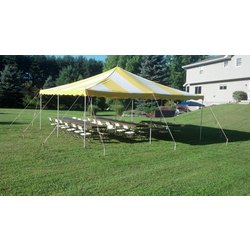 Pole Tent 20x20 Yellow/White